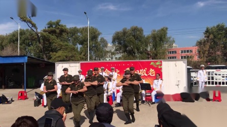 九台区模特文化艺术协会重阳节东馨医护养老慰问演出舞蹈：绿色军衣